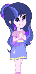 Size: 1096x2222 | Tagged: safe, artist:firegalaxysparkle, oc, oc only, oc:galaxy ice, equestria girls, g4, clothes, offspring, parent:flash sentry, parent:twilight sparkle, parents:flashlight, simple background, solo, transparent background