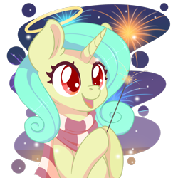 Size: 1600x1600 | Tagged: safe, artist:wavecipher, oc, oc only, oc:seven sister, pony, halo, simple background, solo, transparent background