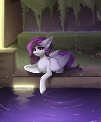 Size: 2000x2400 | Tagged: safe, artist:villjulie, oc, oc only, pegasus, pony, high res, solo, water