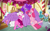 Size: 1335x821 | Tagged: safe, artist:cyrinthia, pinkie pie, oc, oc:charise de luna, oc:raspberry frapuccino, pony, g4, magical lesbian spawn, offspring, parent:fleetfoot, parent:pinkie pie, parent:princess luna, parents:lunapie