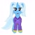 Size: 1280x1291 | Tagged: safe, artist:derpessivepony, trixie, pony, unicorn, g4, alternate hairstyle, babysitter trixie, clothes, female, hoodie, mare, simple background, solo, white background