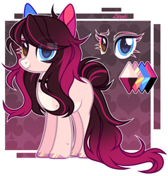 Size: 2004x2104 | Tagged: safe, artist:mint-light, oc, oc only, earth pony, pony, commission, earth pony oc, eye, eyes, heart eyes, heterochromia, high res, reference sheet, signature, smiling, solo, wingding eyes, ych result