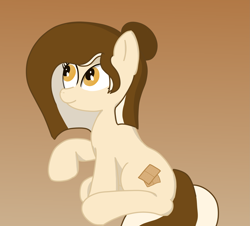 Size: 2845x2575 | Tagged: safe, artist:marshmallowfluff, oc, oc only, oc:graham cracker, earth pony, pony, high res, simple background, solo