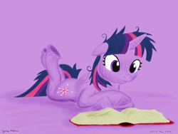 Size: 2400x1800 | Tagged: safe, artist:rockhoppr3, twilight sparkle, alicorn, pony, g4, anatomically incorrect, book, bookhorse, incorrect leg anatomy, messy mane, reading, solo, twilight sparkle (alicorn), unshorn fetlocks