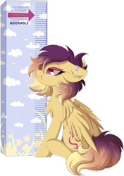 Size: 1600x2271 | Tagged: safe, artist:woonborg, oc, oc only, oc:sunrise skies, pegasus, pony, chest fluff, cute, ear fluff, ear piercing, female, freckles, mare, piercing, scrunchy face, simple background, solo, transparent background