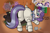 Size: 3000x1980 | Tagged: safe, artist:llametsul, fluttershy, rarity, starlight glimmer, zecora, oc, oc:princess mythic majestic, alicorn, pegasus, pony, unicorn, zebra, g4, alicorn oc, annoyed, blushing, blushing profusely, butt, cauldron, chibi, commissioner:bigonionbean, cutie mark, embarrassed, extra thicc, fainted, female, flank, fusion, fusion:fluttershy, fusion:rarity, fusion:starlight glimmer, fusion:zecora, horn, jewelry, looking at you, magic, mare, passed out, plot, potion, shocked, shocked expression, staring at you, the ass was fat, thought bubble, wings, writer:bigonionbean, zecora's hut