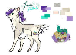 Size: 1181x849 | Tagged: safe, artist:ayartzramen, oc, oc only, oc:titania fea pommel, earth pony, pony, cheek fluff, chest fluff, female, fluffy, glasses, magical lesbian spawn, mare, offspring, parent:coco pommel, parent:twilight sparkle, parents:cocosparkle, reference sheet, simple background, solo, tail feathers, transparent background