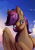 Size: 2894x4093 | Tagged: safe, artist:cottonaime, stellar eclipse, pegasus, pony, g4, looking down, not scootaloo, solo