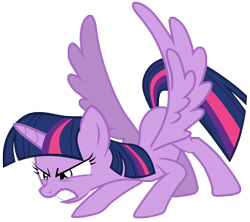 Size: 7900x7000 | Tagged: safe, artist:tardifice, twilight sparkle, alicorn, pony, g4, the cutie re-mark, absurd resolution, angry, simple background, solo, spread wings, transparent background, twilight sparkle (alicorn), vector, wings