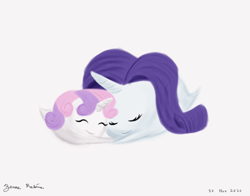 Size: 1400x1100 | Tagged: safe, artist:rockhoppr3, rarity, sweetie belle, ghost, pony, undead, unicorn, g4, boo, boo (super mario), booified, crossover, cute, diasweetes, duo, eyes closed, hug, lady rariboo, raribetes, smiling, species swap, super mario bros.