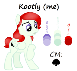 Size: 1078x990 | Tagged: safe, artist:sweetandelite, oc, oc only, oc:kootly, pony, devianart, simple background, solo