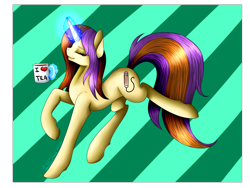 Size: 1600x1200 | Tagged: safe, artist:minelvi, oc, oc only, pony, unicorn, abstract background, cup, eyes closed, glowing horn, horn, magic, raised hoof, simple background, solo, telekinesis, transparent background, unicorn oc