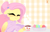 Size: 2951x1876 | Tagged: safe, artist:t-whiskers, fluttershy, pegasus, pony, g4, alternate hairstyle, blushing, chocolate, clothes, cute, eyes closed, female, floppy ears, food, hair bun, heart, herbivore, hot chocolate, macaron, mare, shyabetes, smiling, solo, sweater, sweatershy