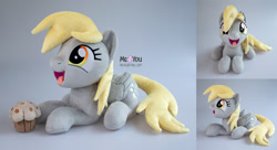 Size: 2000x1090 | Tagged: safe, artist:meplushyou, derpy hooves, pegasus, pony, g4, food, irl, muffin, photo, plushie, solo
