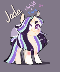 Size: 476x567 | Tagged: safe, artist:orphicdove, oc, oc only, oc:jade, pony, unicorn, magical lesbian spawn, offspring, parent:starlight glimmer, parent:trixie, parents:startrix, solo