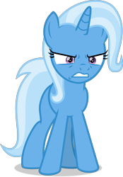Size: 5484x7889 | Tagged: safe, artist:starcollider, trixie, pony, unicorn, g4, student counsel, .svg available, absurd resolution, angry, female, mare, show accurate, simple background, solo, svg, transparent background, trixie is not amused, unamused, vector