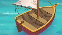 Size: 1920x1080 | Tagged: safe, g4, ppov, season 6, background, boat, no pony, sailboat, top draw animation, water