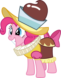 Size: 3000x3789 | Tagged: safe, artist:cloudy glow, chancellor puddinghead, pinkie pie, pony, g4, hearth's warming eve (episode), .ai available, grin, high res, simple background, smiling, solo, transparent background, vector