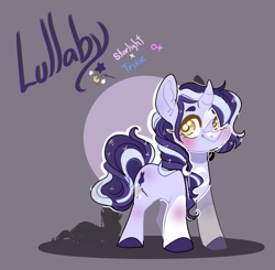 Size: 822x805 | Tagged: safe, artist:orphicdove, oc, oc only, oc:lullaby, pony, unicorn, magical lesbian spawn, offspring, parent:starlight glimmer, parent:trixie, parents:startrix, solo
