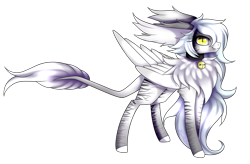Size: 1600x1050 | Tagged: safe, artist:minelvi, oc, oc only, pegasus, pony, chest fluff, collar, leonine tail, pegasus oc, simple background, solo, transparent background, wings