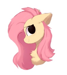 Size: 940x1042 | Tagged: safe, artist:php146, fluttershy, pony, g4, bust, chest fluff, cute, ear fluff, female, mare, portrait, profile, shyabetes, simple background, solo, white background