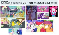 Size: 1280x768 | Tagged: safe, edit, edited screencap, editor:thegamerpainter, screencap, apple bloom, auburn vision, berry blend, berry bliss, citrine spark, clever musings, end zone, finn tastic, fluttershy, gabby, gallus, peppermint goldylinks, pinkie pie, princess celestia, princess luna, rainbow dash, rarity, scootaloo, slate sentiments, starlight glimmer, strawberry scoop, sugar maple, summer breeze, summer meadow, sweetie belle, twilight sparkle, violet twirl, yona, alicorn, dolphin, earth pony, griffon, pegasus, pony, unicorn, yak, derpibooru, dragon dropped, equestria girls, g4, g4.5, growing up is hard to do, my little pony: pony life, my little pony: the movie, school daze, season 8, the trail less trotten, background pony, background pony audience, bow, butt, cropped, crowd, cute, derpibooru logo, excited, female, flying, friendship student, hair bow, hands on cheeks, happy, male, mare, meta, offscreen character, plot, ponyville, rainbutt dash, school of friendship, shyabetes, sitting, stallion, starry eyes, twilight sparkle (alicorn), twilight's castle, unnamed character, unnamed pony, wall of tags, wingding eyes