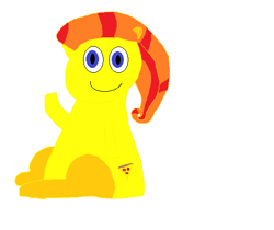 Size: 516x434 | Tagged: safe, artist:thegamerpainter, oc, oc only, oc:pizzaslice, pony, 1000 hours in ms paint, beta, beta drawing, sitting, solo