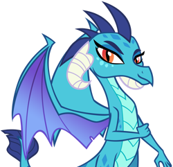 Size: 1280x1234 | Tagged: safe, artist:andoanimalia, princess ember, dragon, g4, triple threat, dragoness, female, looking at you, simple background, solo, transparent background, vector