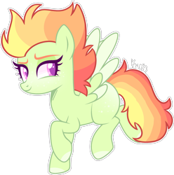 Size: 2307x2321 | Tagged: safe, artist:kurosawakuro, oc, oc only, pegasus, pony, base used, female, high res, magical lesbian spawn, mare, offspring, parent:fleetfoot, parent:spitfire, parents:fleetfire, simple background, solo, transparent background