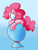 Size: 1280x1665 | Tagged: safe, artist:mr-degration, pinkie pie, earth pony, pony, g4, balloon, balloonbutt, butt, female, gradient background, plot, solo, that pony sure does love balloons