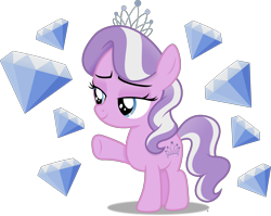 Size: 3978x3169 | Tagged: safe, artist:anime-equestria, diamond tiara, earth pony, pony, g4, diamond, eyeshadow, happy, high res, jewelry, makeup, simple background, smiling, solo, tiara, transparent background, vector