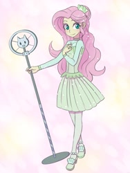 Size: 1620x2160 | Tagged: safe, artist:haibaratomoe, fluttershy, equestria girls, g4, my little pony equestria girls: better together, so much more to me, cute, female, looking at you, microphone, shyabetes, solo