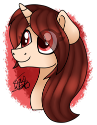 Size: 2800x3595 | Tagged: safe, artist:spokenmind93, oc, pony, unicorn, bust, high res, horn, looking sideways, signature, simple background, transparent background, unicorn oc