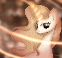 Size: 2288x2160 | Tagged: safe, artist:janelearts, oc, oc only, pony, unicorn, bust, female, high res, magic, mare, portrait, solo