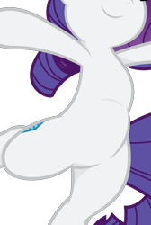 Size: 3128x4641 | Tagged: safe, artist:joey darkmeat, artist:tim015, edit, vector edit, rarity, pony, unicorn, g4, belly, bipedal, pictures of bellies, simple background, smiling, solo, transparent background, vector
