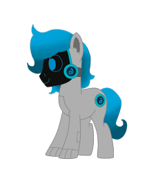 Size: 1410x1454 | Tagged: safe, artist:derpy_the_duck, oc, oc only, oc:prototype vee, original species, pony, robot, robot pony, base used, simple background, solo, transparent background