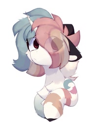 Size: 701x964 | Tagged: safe, artist:php146, oc, oc only, oc:rai, pony, unicorn, bust, chest fluff, eye clipping through hair, male, simple background, solo, white background