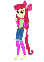 Size: 427x597 | Tagged: safe, artist:loomytyranny, apple bloom, hybrid, pony, equestria girls, g4, 1000 hours in ms paint, barefoot, feet, group, heros, needs more jpeg, png
