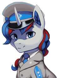 Size: 2180x3000 | Tagged: source needed, safe, artist:mrscroup, oc, oc only, pony, unicorn, clothes, high res, simple background, solo, transparent background, uniform
