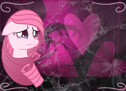 Size: 1104x795 | Tagged: safe, oc, oc only, oc:annisa trihapsari, earth pony, pony, bad, bad dream, base used, crying, female, heart, lost, mare, nightmare, sad, sad pony, sad story, solo, story included, template, wallpaper