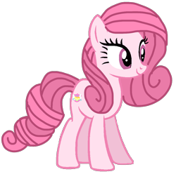 Size: 1048x1041 | Tagged: safe, artist:徐詩珮, oc, oc only, oc:annisa trihapsari, earth pony, pony, alternate hairstyle, base used, earth pony oc, female, mare, not rarity, pink body, pink eyes, pink hair, simple background, smiling, solo, transparent background