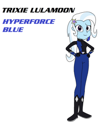Size: 1476x1632 | Tagged: safe, artist:cam-and-sister-paint, trixie, equestria girls, g4, blue ranger, power rangers, power rangers hyperforce