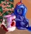 Size: 907x1000 | Tagged: safe, artist:phutashi, princess luna, alicorn, pony, g4, box, christmas, christmas tree, decoration, dialogue, drake & josh, excited, female, folded wings, game sphere, hat, hearth's warming, holiday, looking back, mare, open mouth, present, santa hat, sitting, smiling, solo, tree, wings