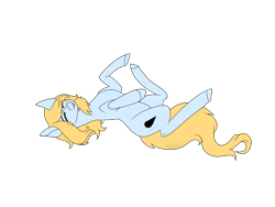 Size: 1400x1050 | Tagged: safe, artist:minelvi, oc, oc only, earth pony, pony, earth pony oc, eyes closed, lying down, on back, simple background, solo, transparent background