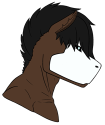 Size: 719x857 | Tagged: safe, artist:imreer, oc, oc only, oc:roy, earth pony, anthro, bust, earth pony oc, male, simple background, transparent background