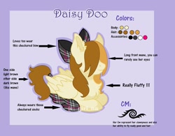 Size: 1080x844 | Tagged: safe, artist:rxndxm.artist, oc, oc only, pegasus, pony, bow, chest fluff, clothes, female, hair bow, hair over eyes, mare, pegasus oc, reference sheet, socks, solo, wings