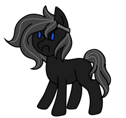 Size: 1126x1055 | Tagged: safe, artist:denali, oc, oc only, oc:amber (night terror), earth pony, pony, angst, blank flank, circlet, circlet of cognizance, female, frown, full body, mare, no shading, simple background, solo, transparent background