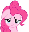 Size: 115x128 | Tagged: safe, edit, edited screencap, editor:huntercwalls, screencap, pinkie pie, earth pony, pony, g4, pinkie pride, background removed, cute, diapinkes, female, floppy ears, frown, looking at you, not a vector, sad, sadorable, simple background, solo, transparent background