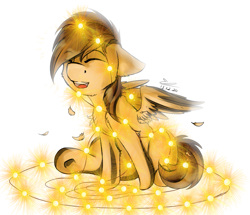 Size: 1051x902 | Tagged: safe, artist:yuris, oc, oc only, oc:sharpwing, pegasus, pony, christmas, holiday, solo
