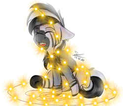 Size: 1051x902 | Tagged: safe, alternate character, alternate version, artist:yuris, oc, oc only, pony, zebra, christmas, holiday, solo, zebra oc